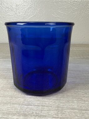 Luminarc Arcoroc Cobalt Blue Glass 10 Panel Tumbler 500ml Made in France
